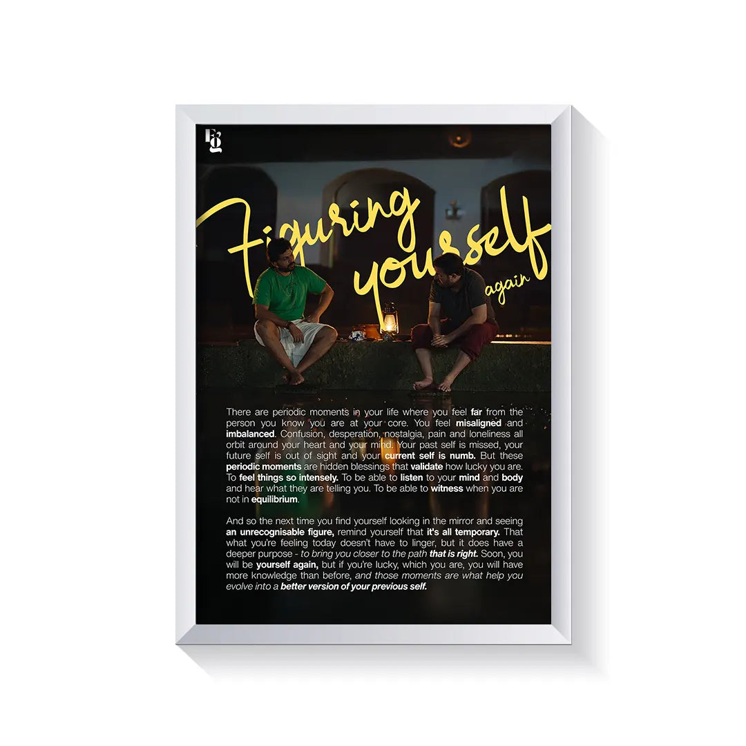 Figuring Yourself Again frame white