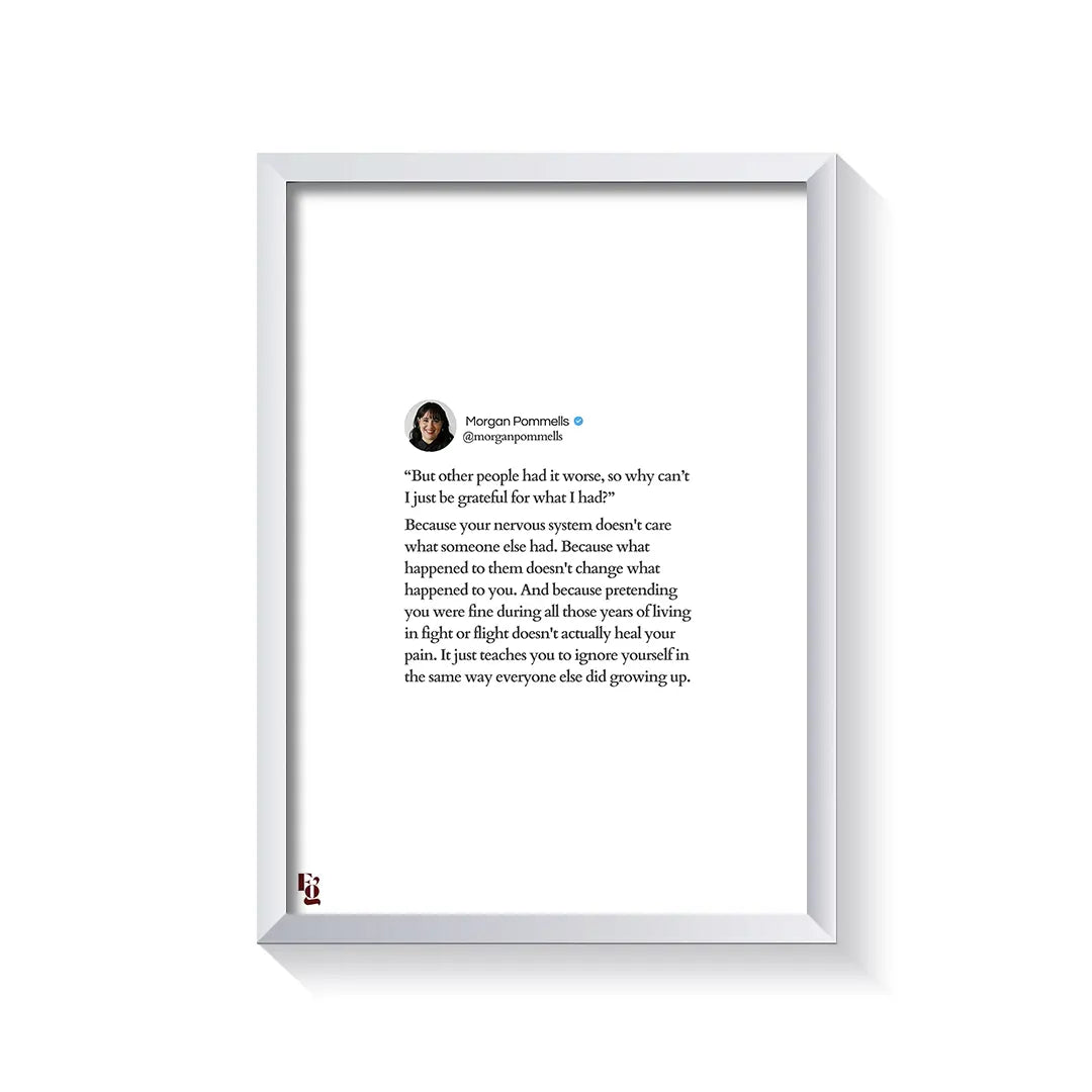 Grateful For What I Had frame white