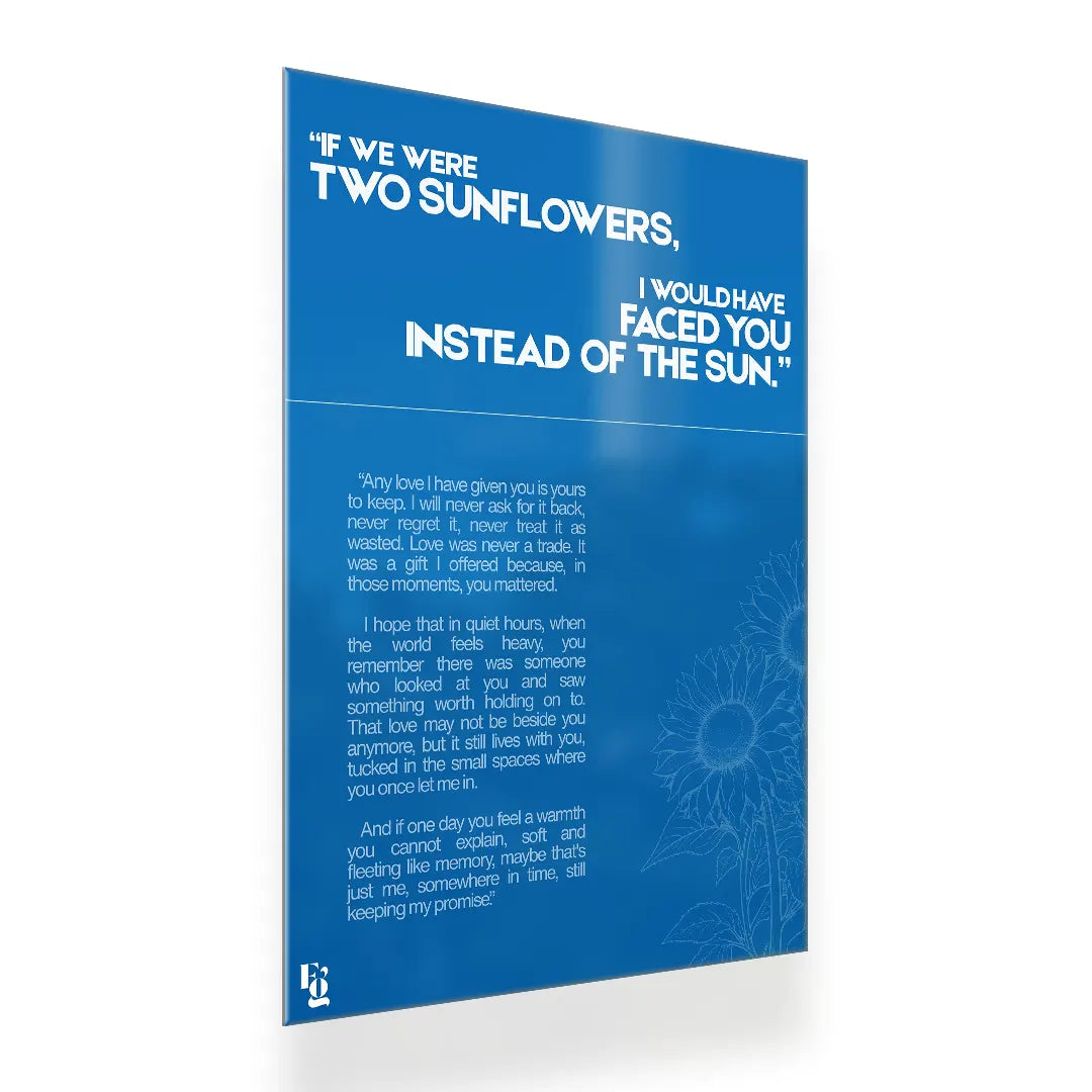If We Were Sunflowers V2 metal poster 2