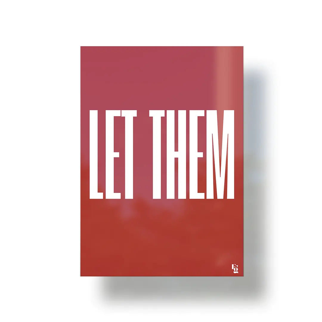 Let Them Typography metal poster 1