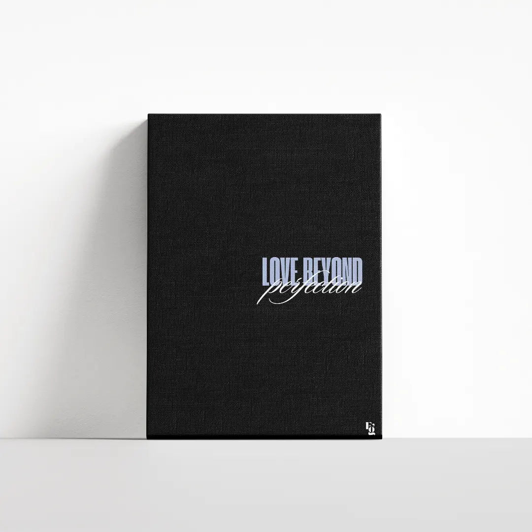 Love Beyond Perfection Typography canvas 4