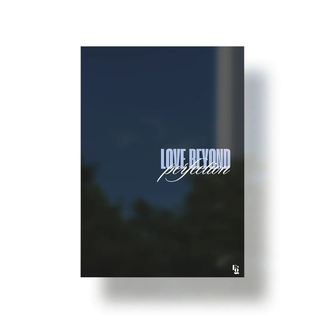 Love Beyond Perfection Typography metal poster 1