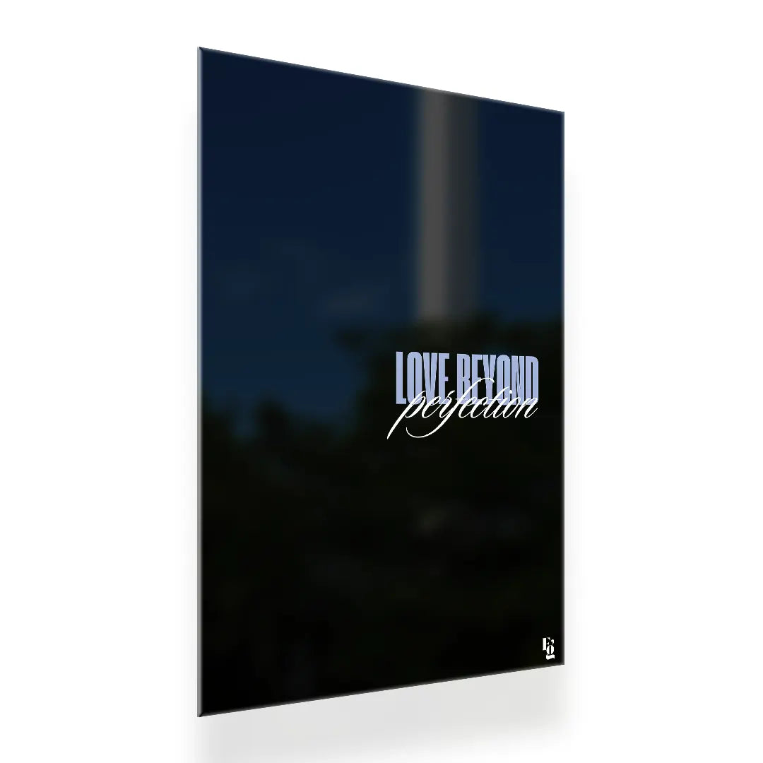 Love Beyond Perfection Typography metal poster 2