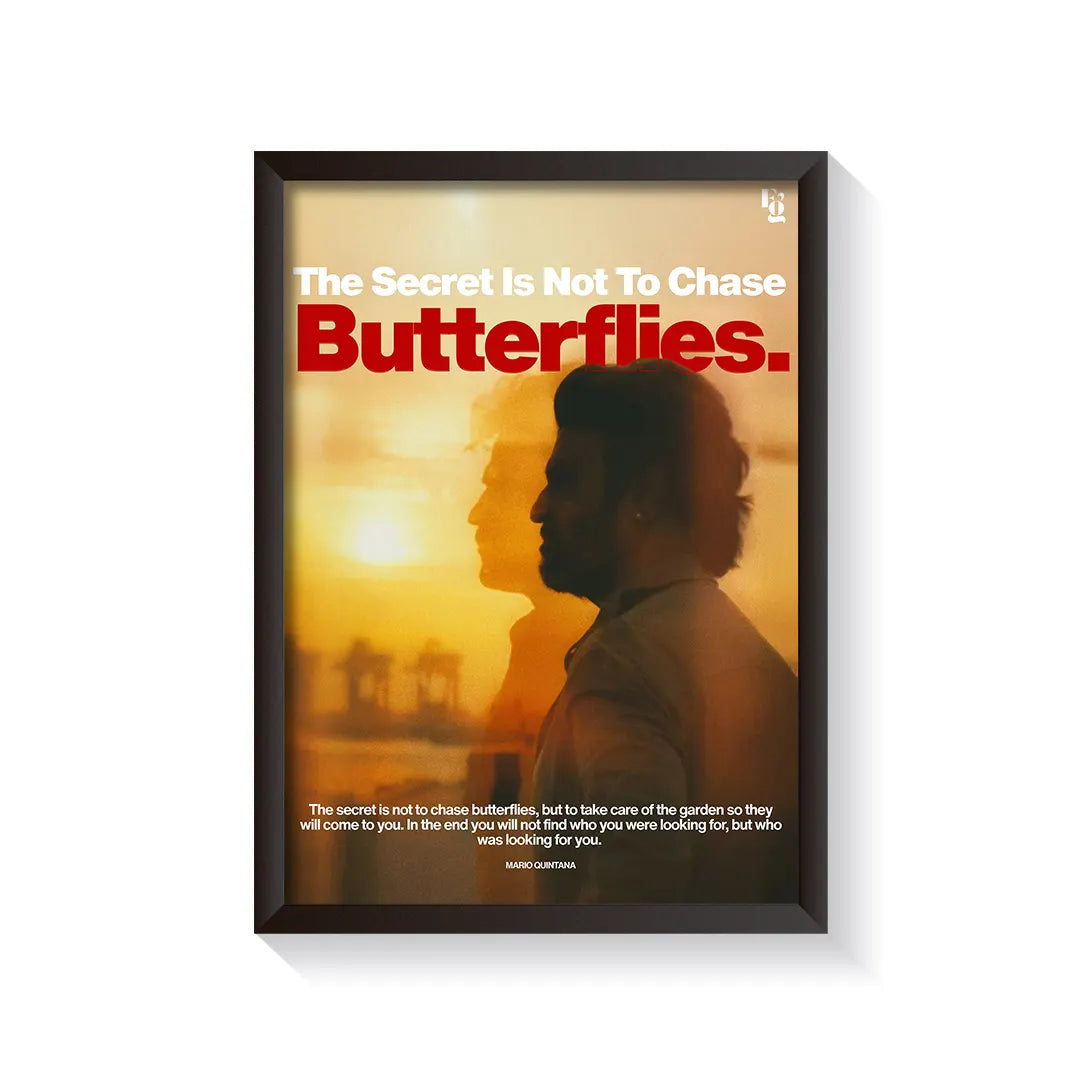 Not To Chase Butterflies frame black
