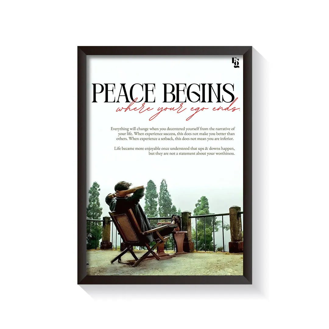 Peace Begins frame black