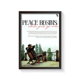Peace Begins frame black