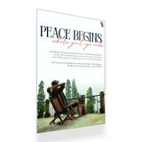 Peace Begins metal poster 2