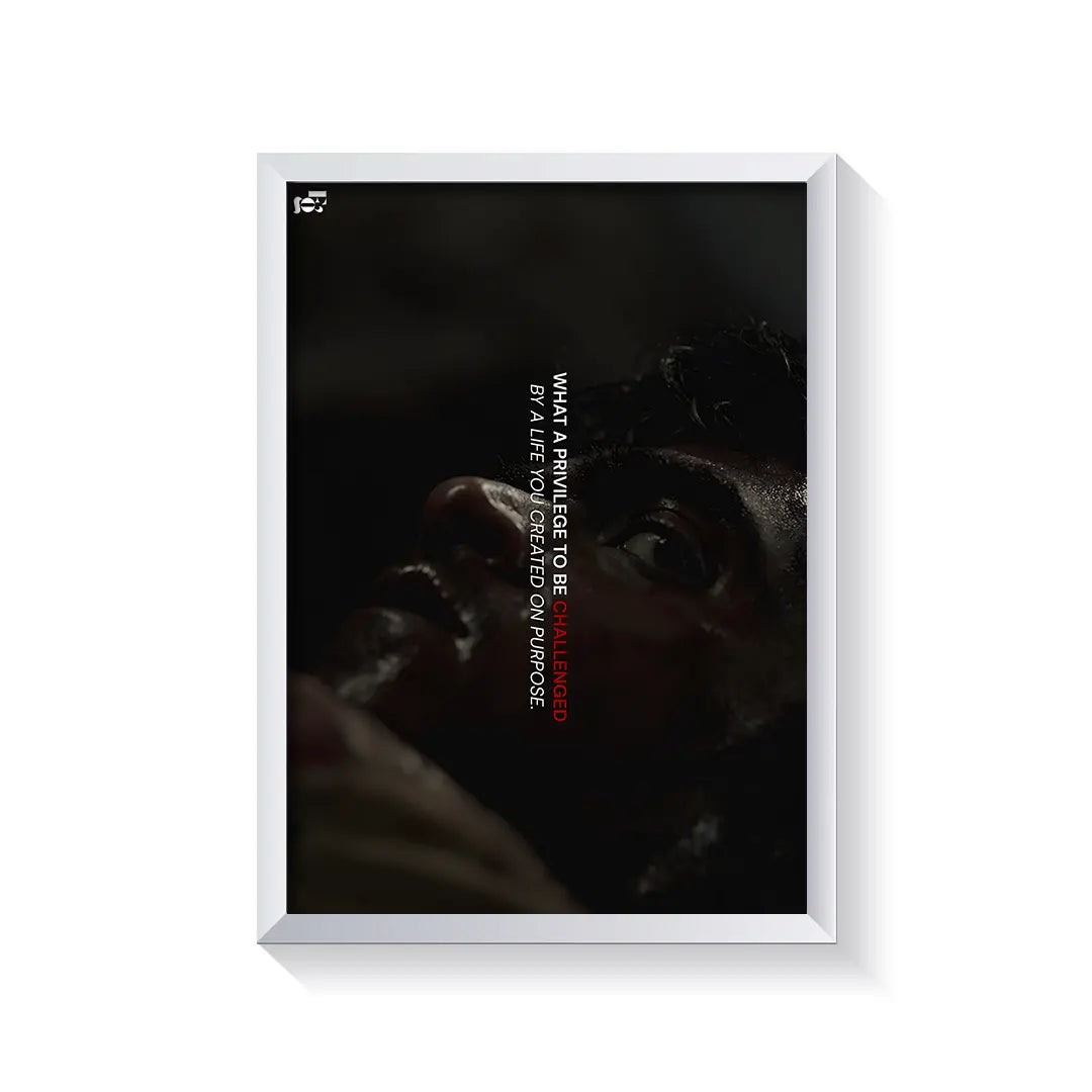 Privilege To Be Challenged frame white