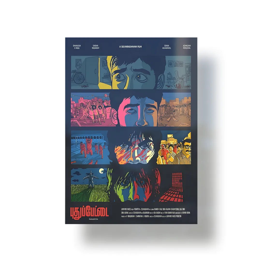 Pudhupettai 2006 V1 Original Movie metal poster 1