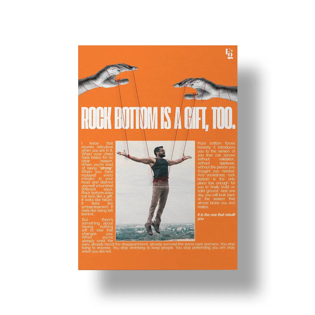 Rock Bottom Is A Gift art poster 1