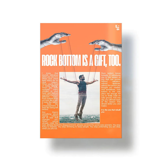Rock Bottom Is A Gift metal poster 1