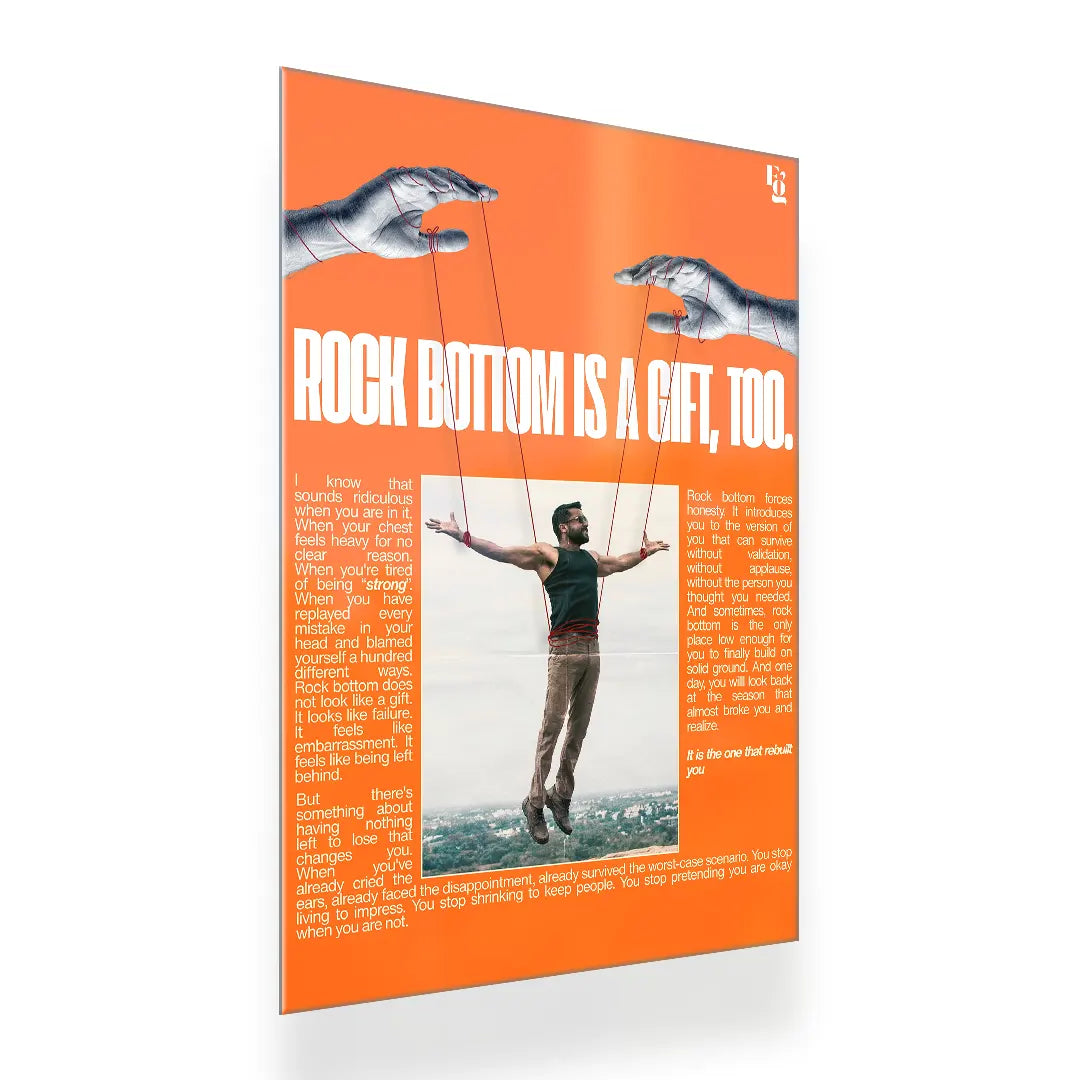 Rock Bottom Is A Gift metal poster 2
