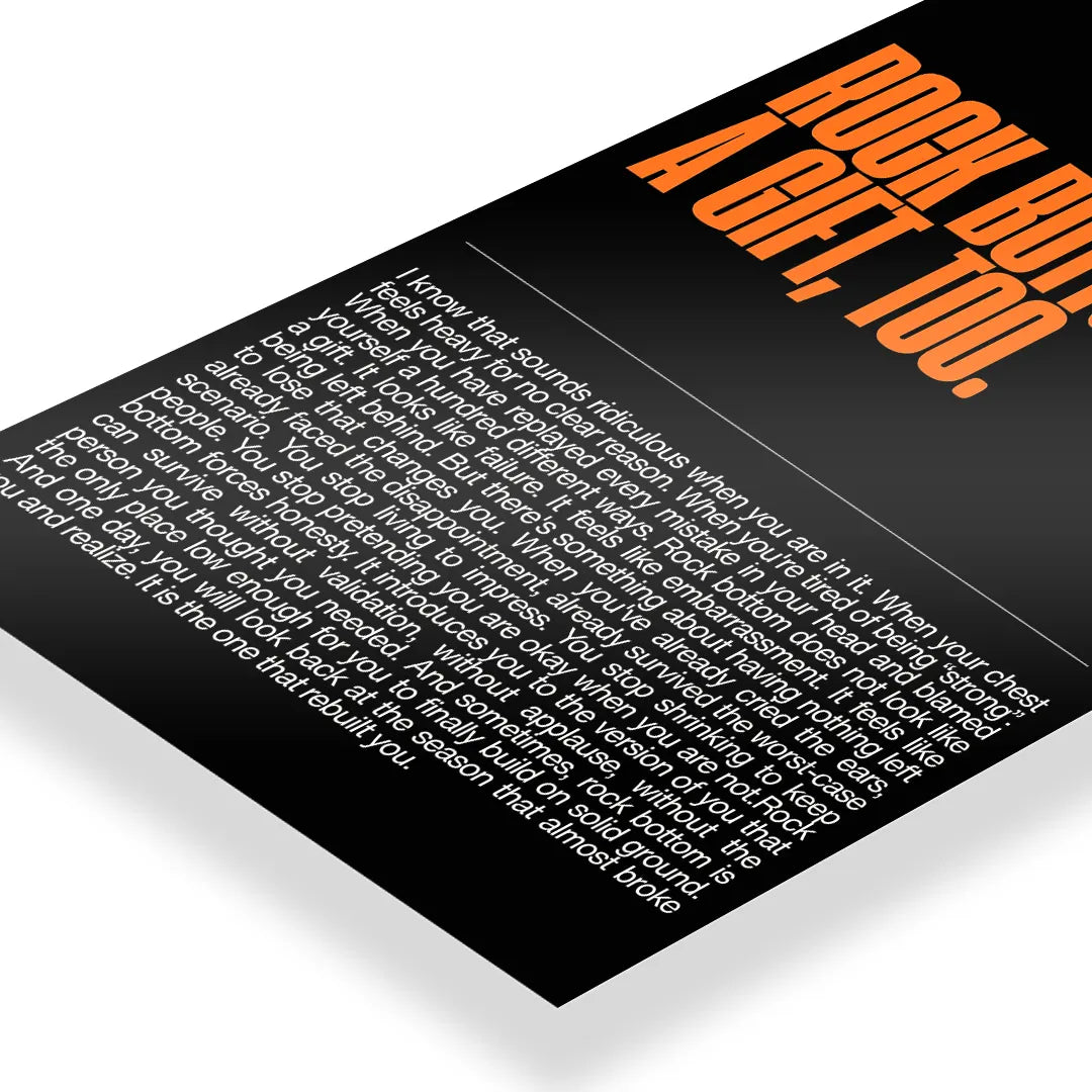 Rock Bottom Is A Gift Typography art poster 3
