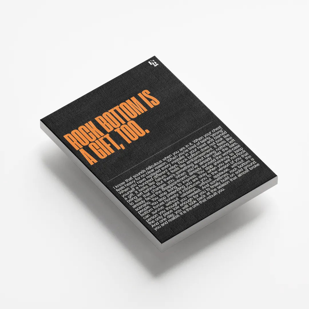 Rock Bottom Is A Gift Typography canvas 5
