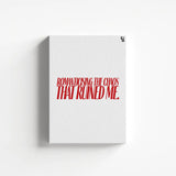 Romanticising The Chaos Typography canvas 1