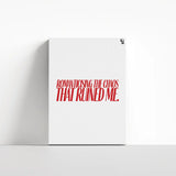 Romanticising The Chaos Typography canvas 4