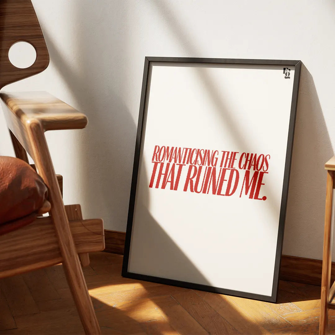 Romanticising The Chaos Typography frame 1