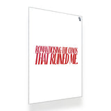 Romanticising The Chaos Typography metal poster 2