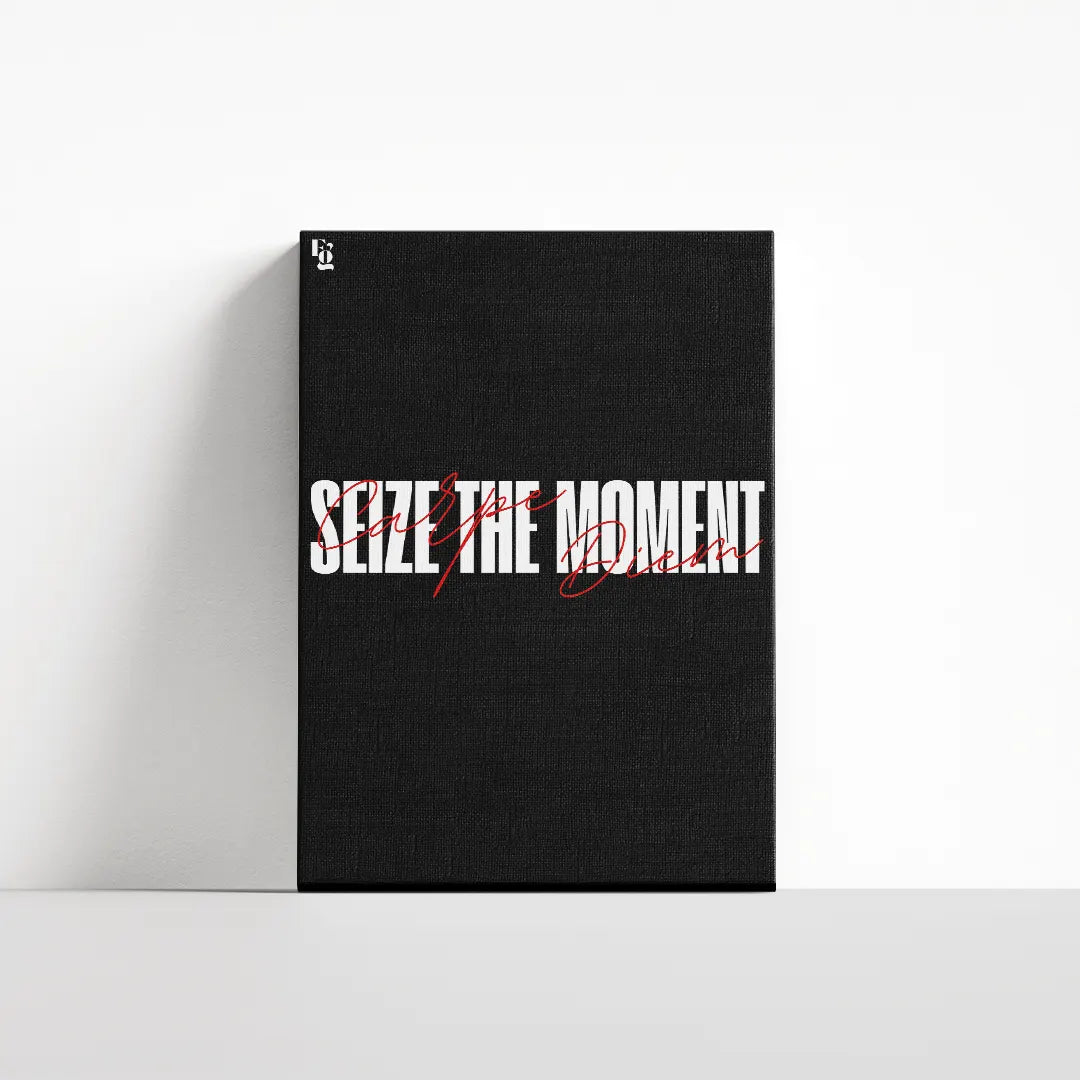 Seize The Moment Typography canvas 4