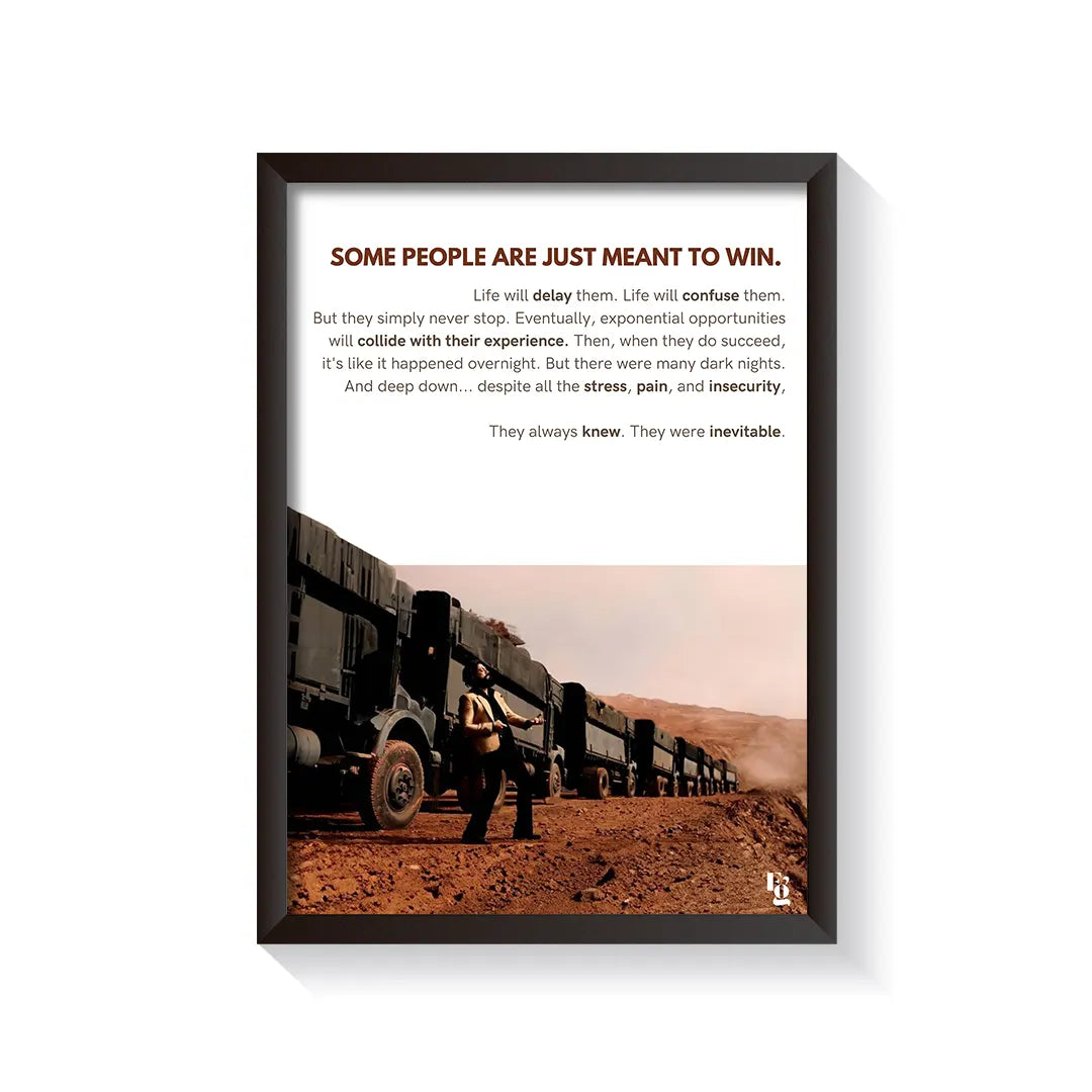 Some people are meant to win KGF 2 frame black