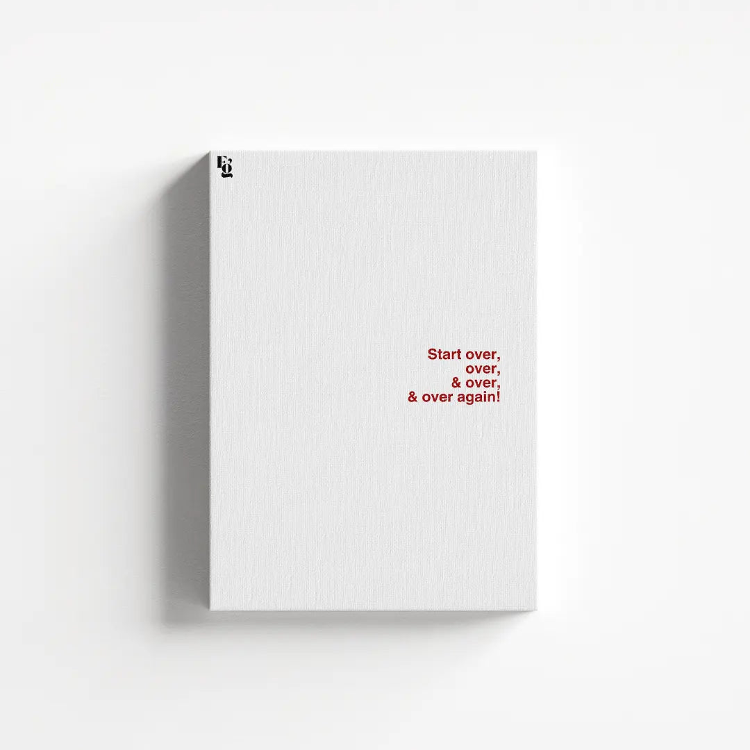 Start Over Typography canvas 1