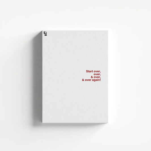 Start Over Typography canvas 1