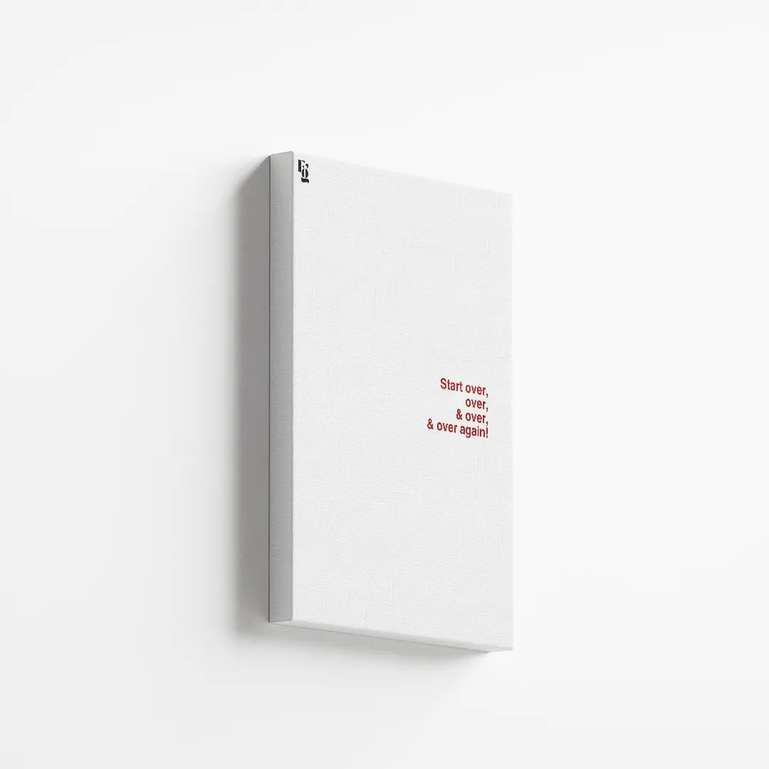 Start Over Typography canvas 2