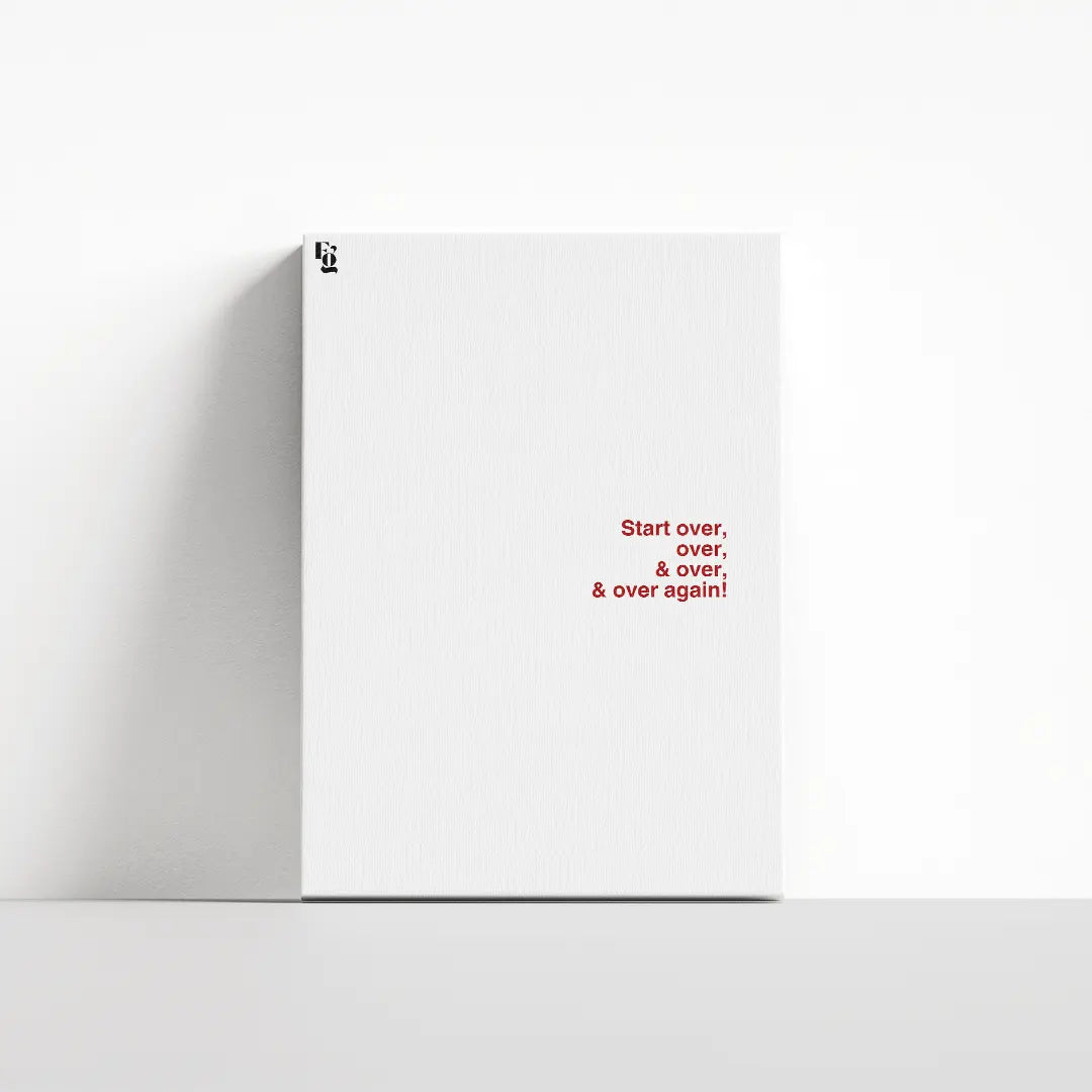 Start Over Typography canvas 4
