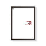 Start Over Typography frame black