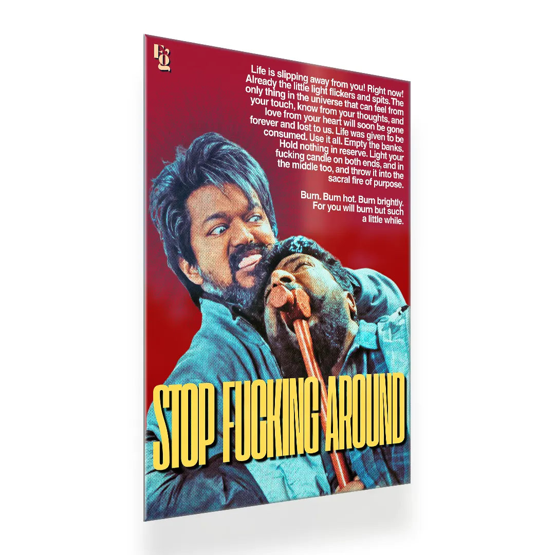 Stop Fucking Around metal poster 2