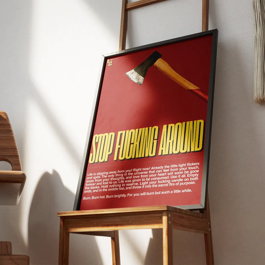 Stop Fucking Around Typography frame 2