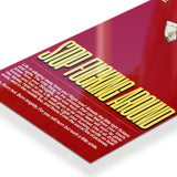 Stop Fucking Around Typography metal poster 3