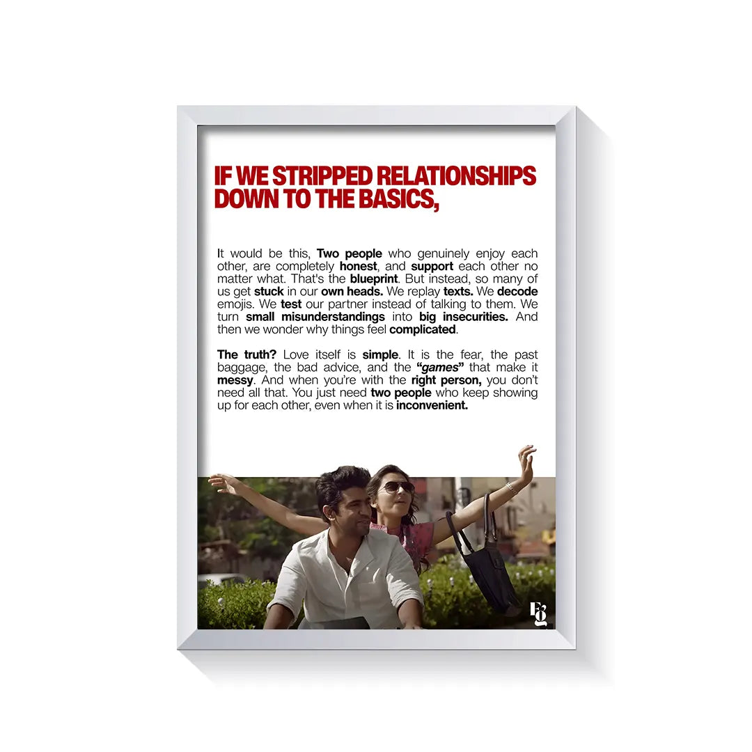 Stripped Relationships frame white