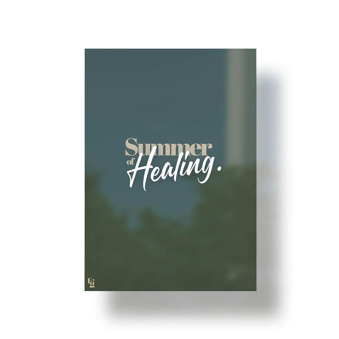 Summer Of Healing Typography metal poster 1