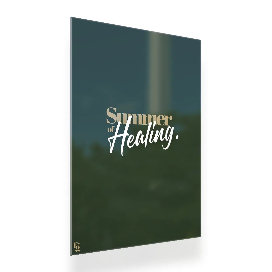 Summer Of Healing Typography metal poster 2