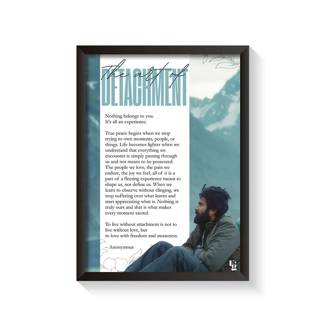 The Art Of Detachment frame black