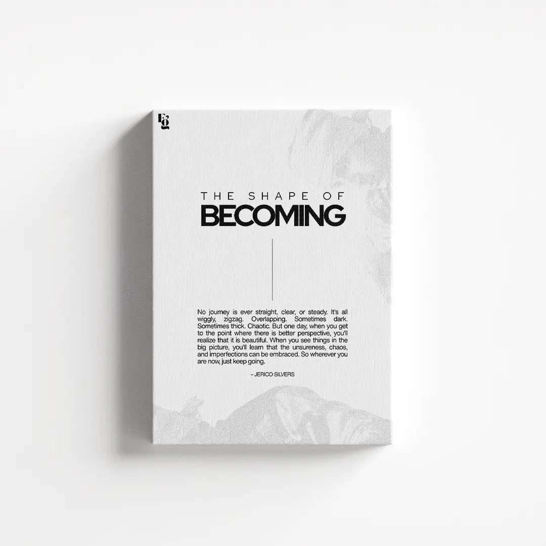 The Shape Of Becoming Typography canvas 1