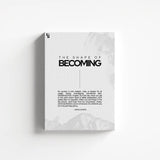 The Shape Of Becoming Typography canvas 1