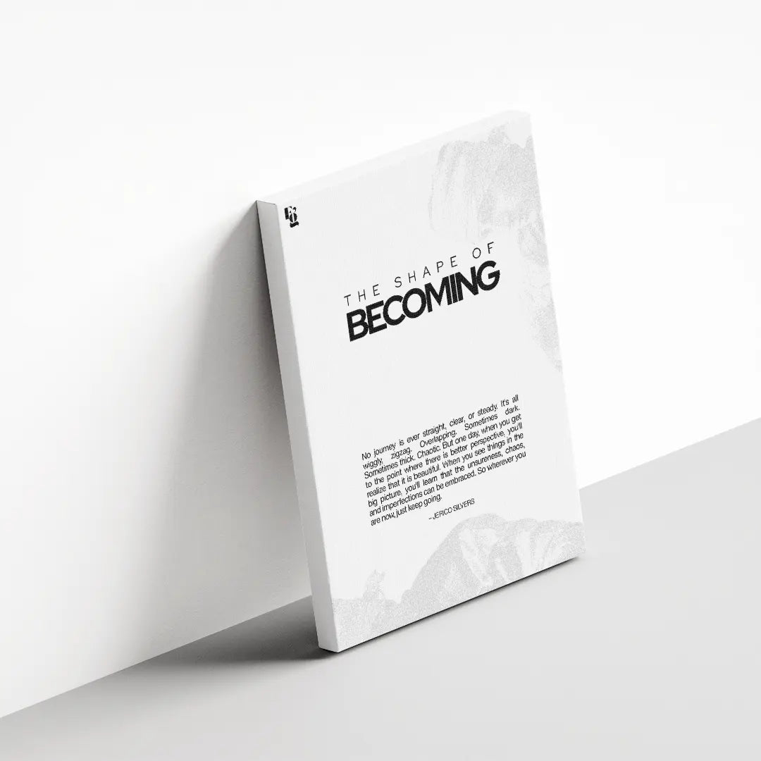 The Shape Of Becoming Typography canvas 3