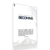 The Shape Of Becoming Typography metal poster 2