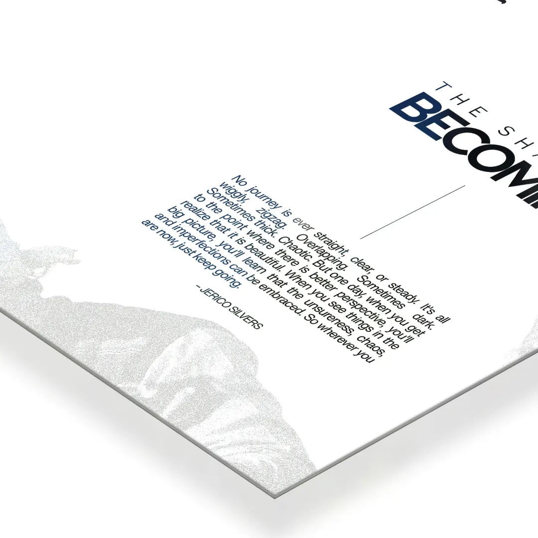 The Shape Of Becoming Typography metal poster 3