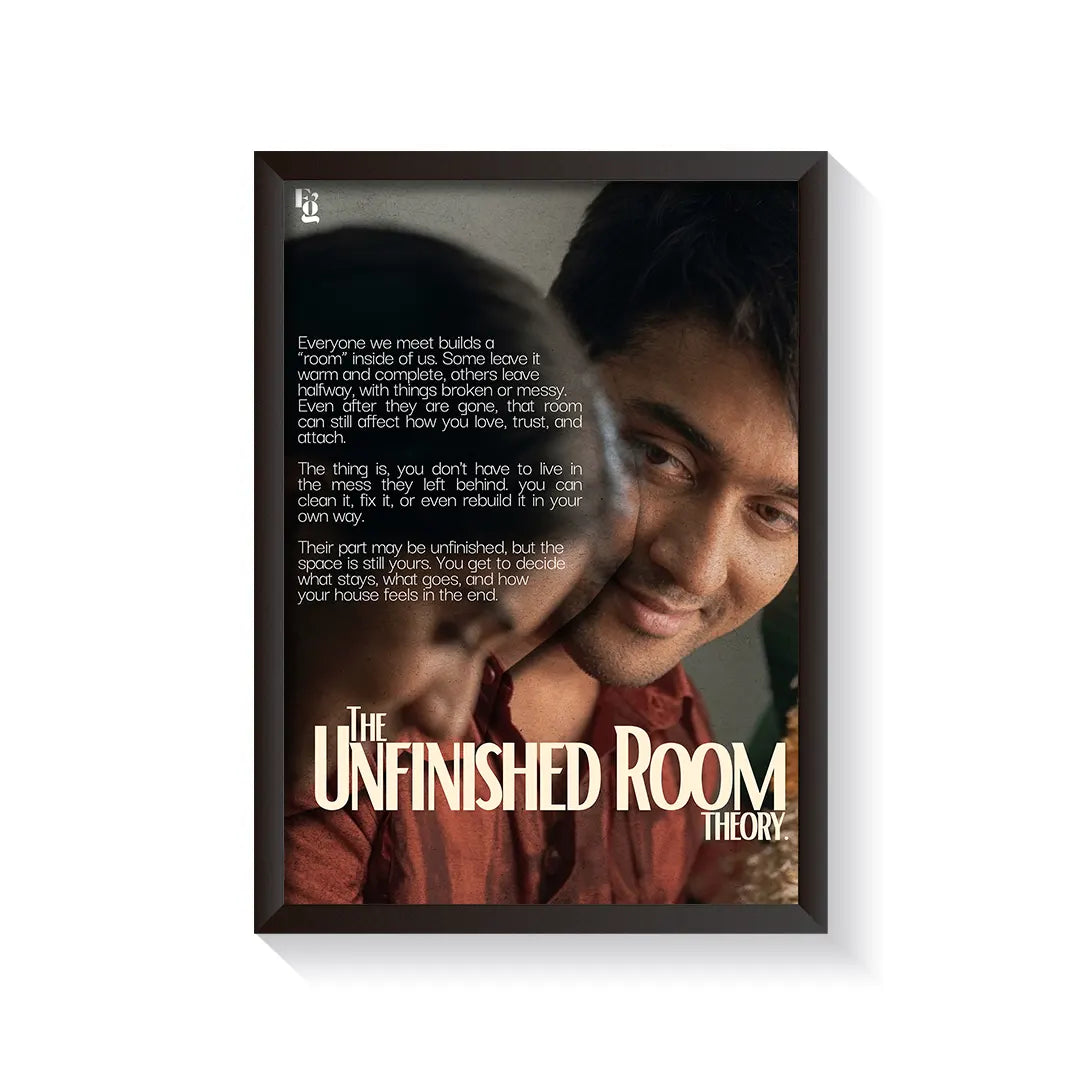 The Unfinished Room Theory frame black