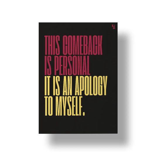 This Comeback Is Personal Typography art poster 1