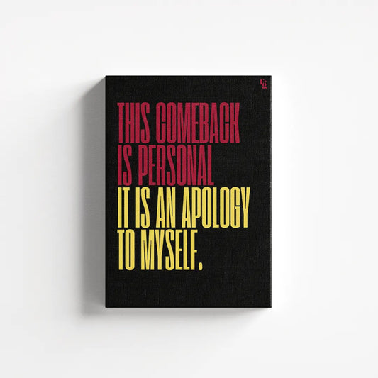 This Comeback Is Personal Typography canvas 1