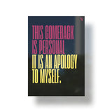 This Comeback Is Personal Typography metal poster 1