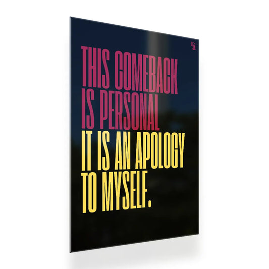 This Comeback Is Personal Typography metal poster 2