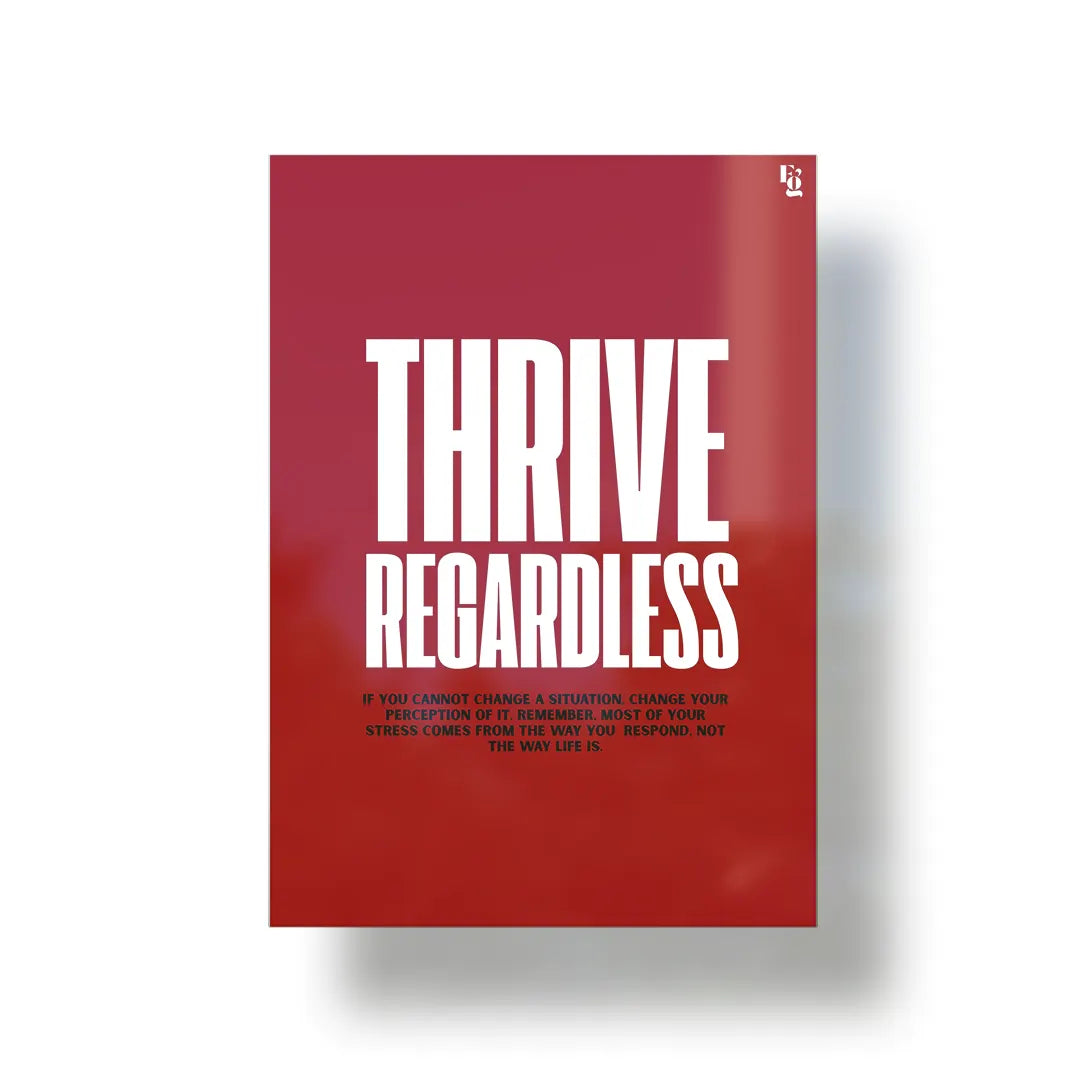 Thriving Regardless Typography metal poster 1