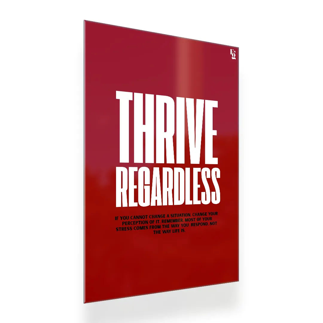 Thriving Regardless Typography metal poster 2