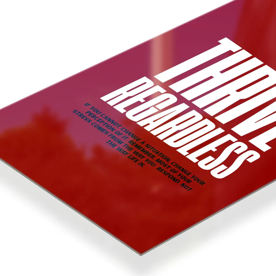 Thriving Regardless Typography metal poster 3
