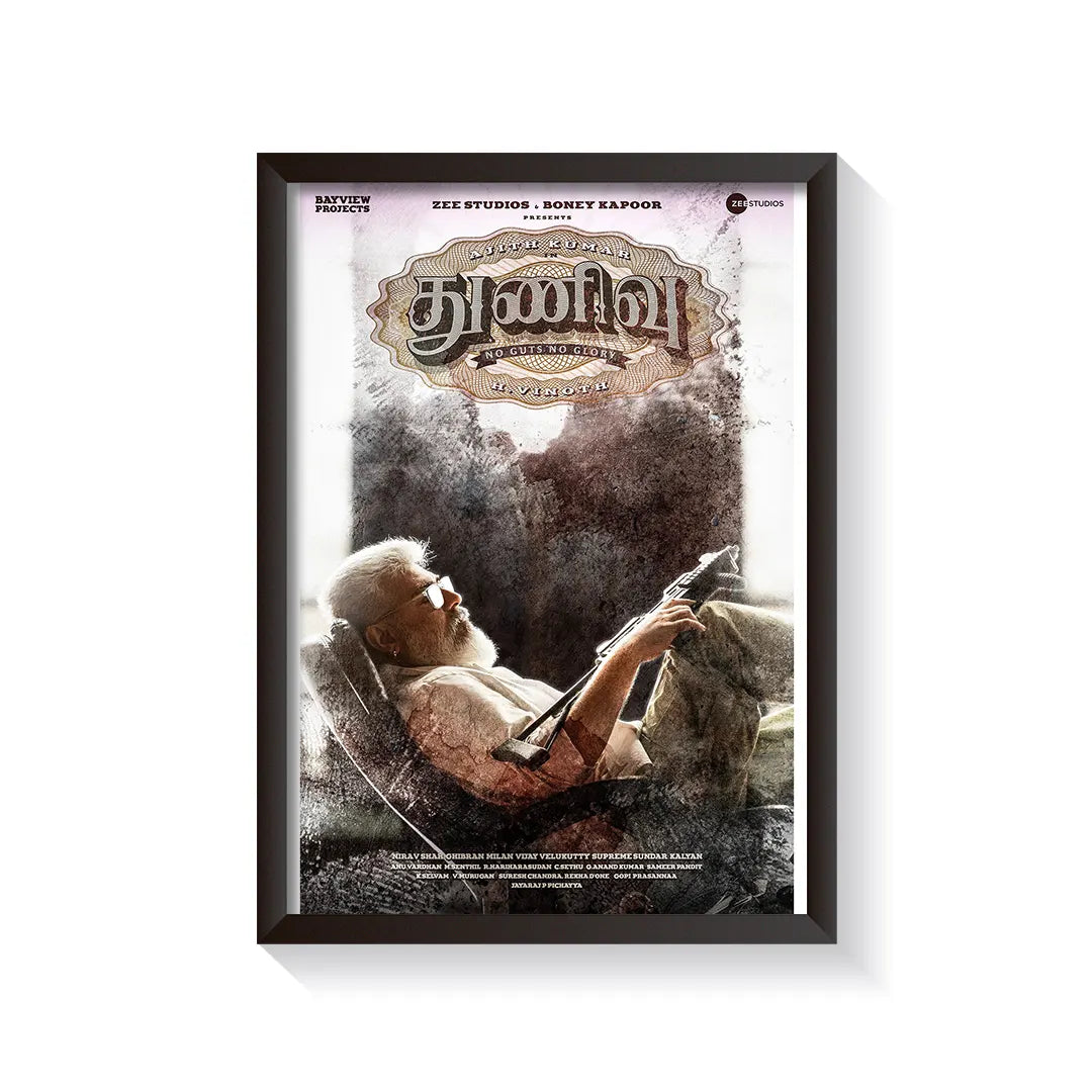 Thunivu 2023 V1 Original Movie frame black